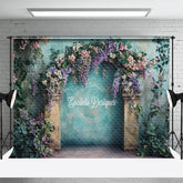 Lofaris Retro Wall Floral Arch Spring Photography Backdrop